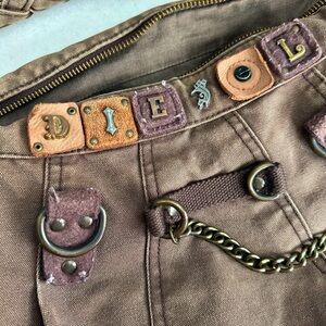 Vintage Diesel Bag Techwear Utility Cargo Bag Brown Shoulder Bag RARE